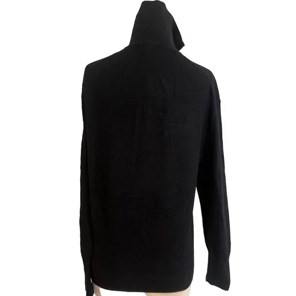 Everlane The Luxe Merino Half-Zip Sweater in Black Medium New Womens Knit Top - Picture 6 of 11